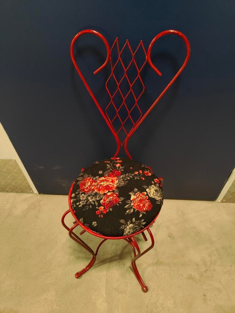 Retro Barok Smeedijzeren Stoel - Liefdevol Gerestaureerd, Antiek en Kunst, Antiek | Meubels | Stoelen en Banken, Ophalen