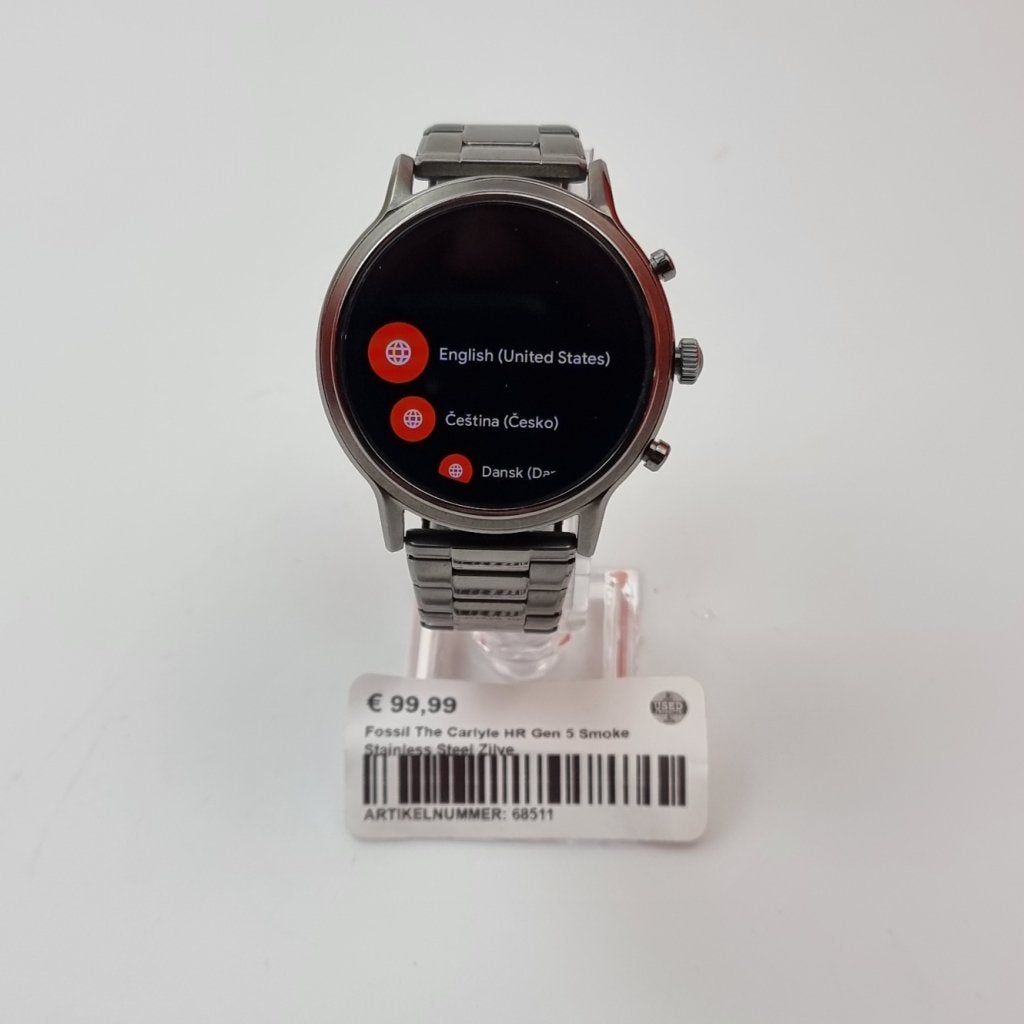 Fossil The Carlyle HR Gen 5 Smoke Stainless Steel Zilver, Fossil, Zo goed als nieuw, Support@fossil.com, 901 S. Central Expressway
Richardson, TX 75080
United States