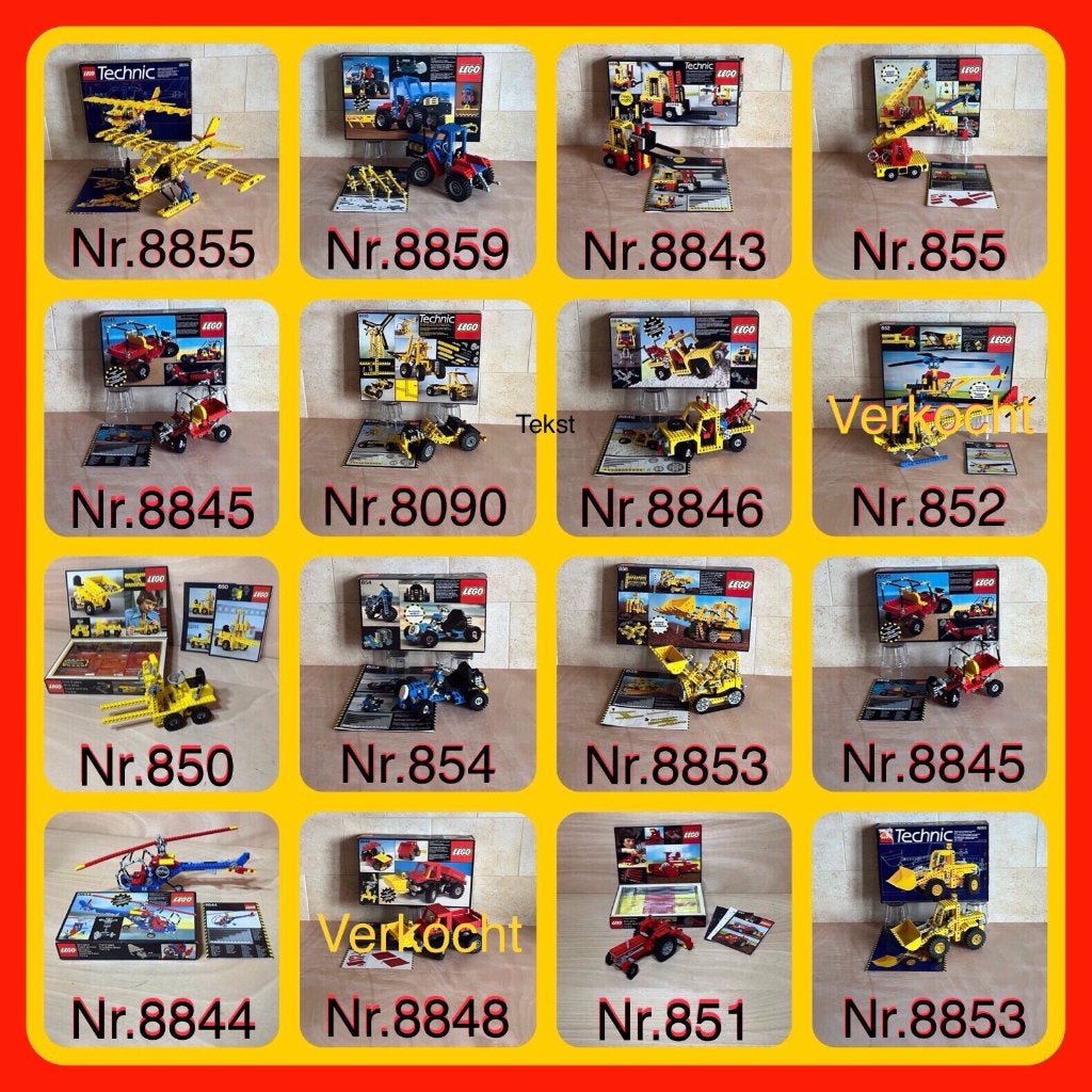 049. Vintage LEGO TECHNIC dozen 16 stuks prima staat, Ophalen of Verzenden, Gebruikt