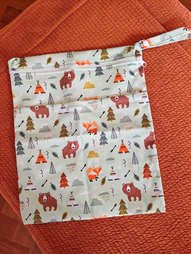 Wetbag mintgroen bosdieren, Ophalen of Verzenden, Nieuw