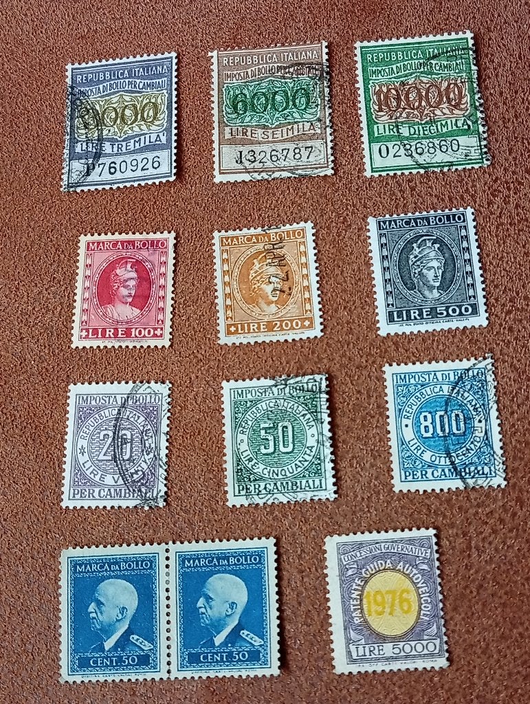 italie belastingzegels, Postzegels en Munten, Ophalen of Verzenden, Gestempeld