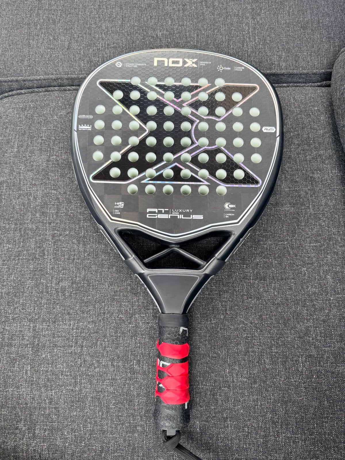 Nox AT10 Luxury Genius Padelracket - Agustín Tapia, Sport en Fitness, Padel, Ophalen of Verzenden, Zo goed als nieuw, Padelracket