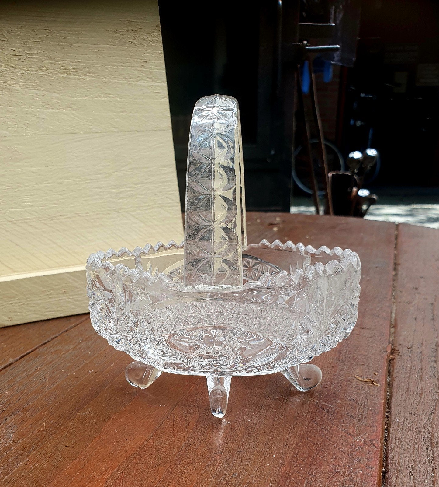 Vintage Kristallen Mandje - Decoratief en Elegant, Ophalen of Verzenden