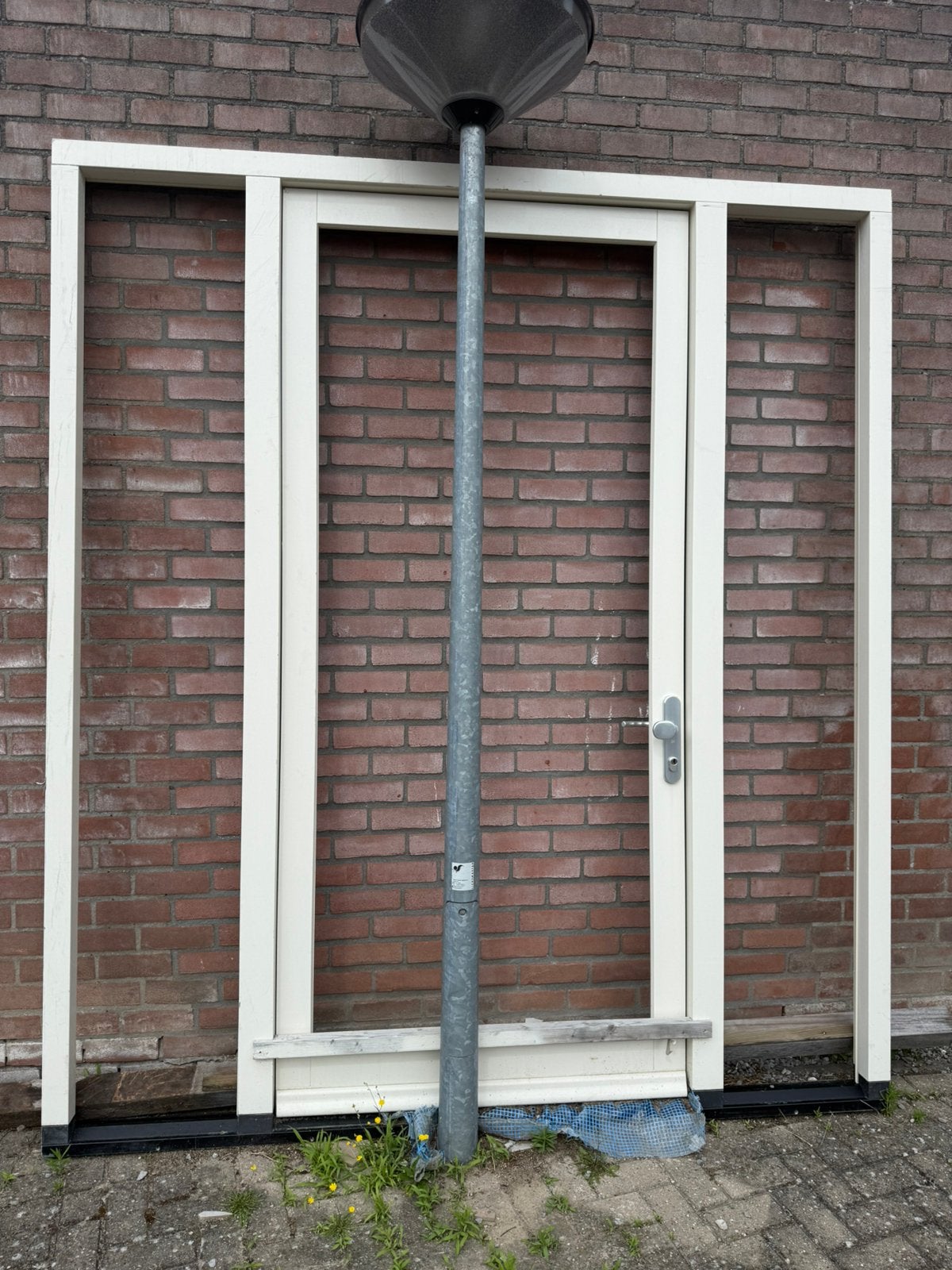 kozijn met deur en zijlichten, Ophalen, Nieuw, Buitendeur, Hout