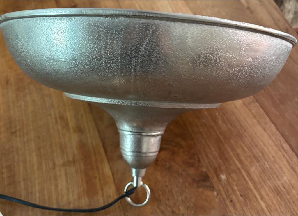 Metalen hanglamp - Industriële stijl, Huis en Inrichting, Lampen | Hanglampen, Gebruikt, Minder dan 50 cm, Metaal, Ophalen of Verzenden