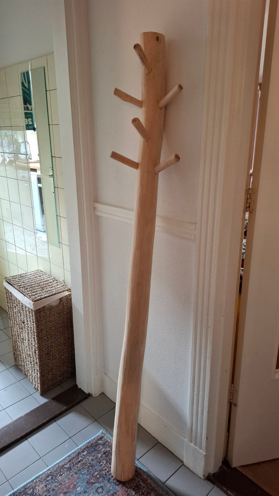 boomstam kapstok, Zo goed als nieuw, Minder dan 100 cm, Hout, Ophalen