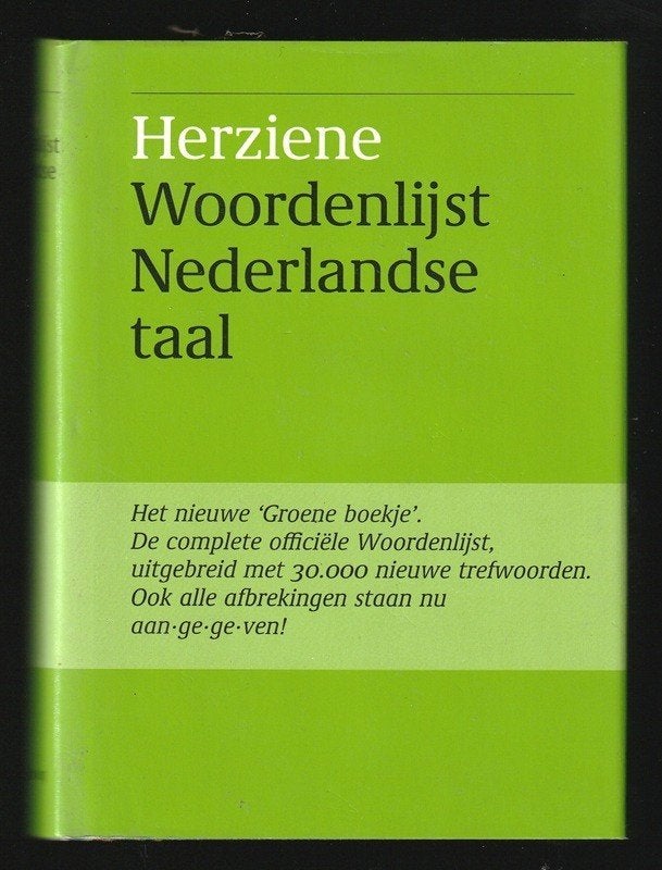 HERZIENE WOORDENLIJST NEDERLANDSE TAAL - Groene boekje, Ophalen of Verzenden, Nieuw, Overige uitgevers, Nederlands