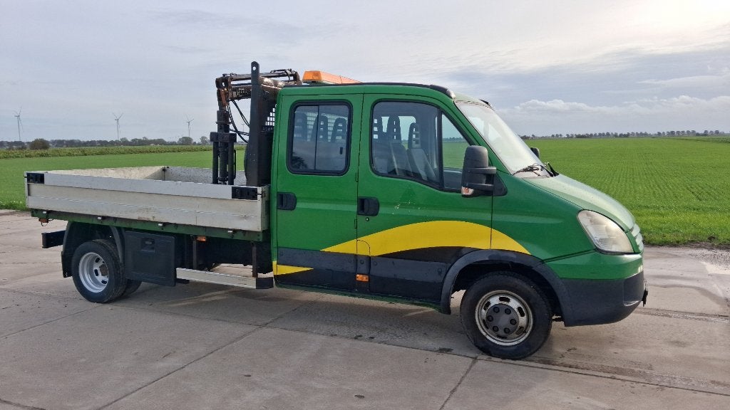 Iveco Daily 50C15D openlaadbak kraan HIAB 013T + Knijperbak, Auto's, 145 pk, Achterwielaandrijving, Iveco, Particulier