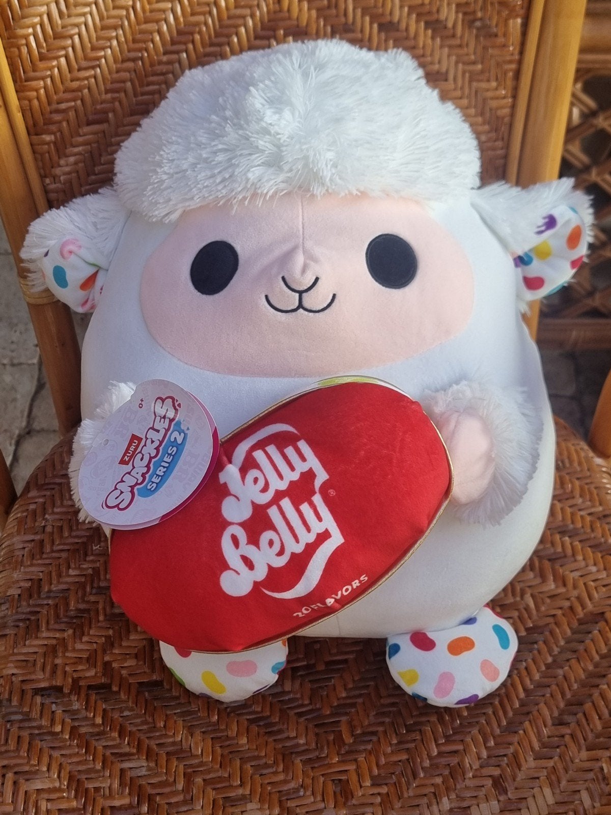 Squishm. Babra het Schaap Jelly Belly Knuffel . 45!!!cm, Overige karakters, Overige typen, Nieuw, Ophalen of Verzenden