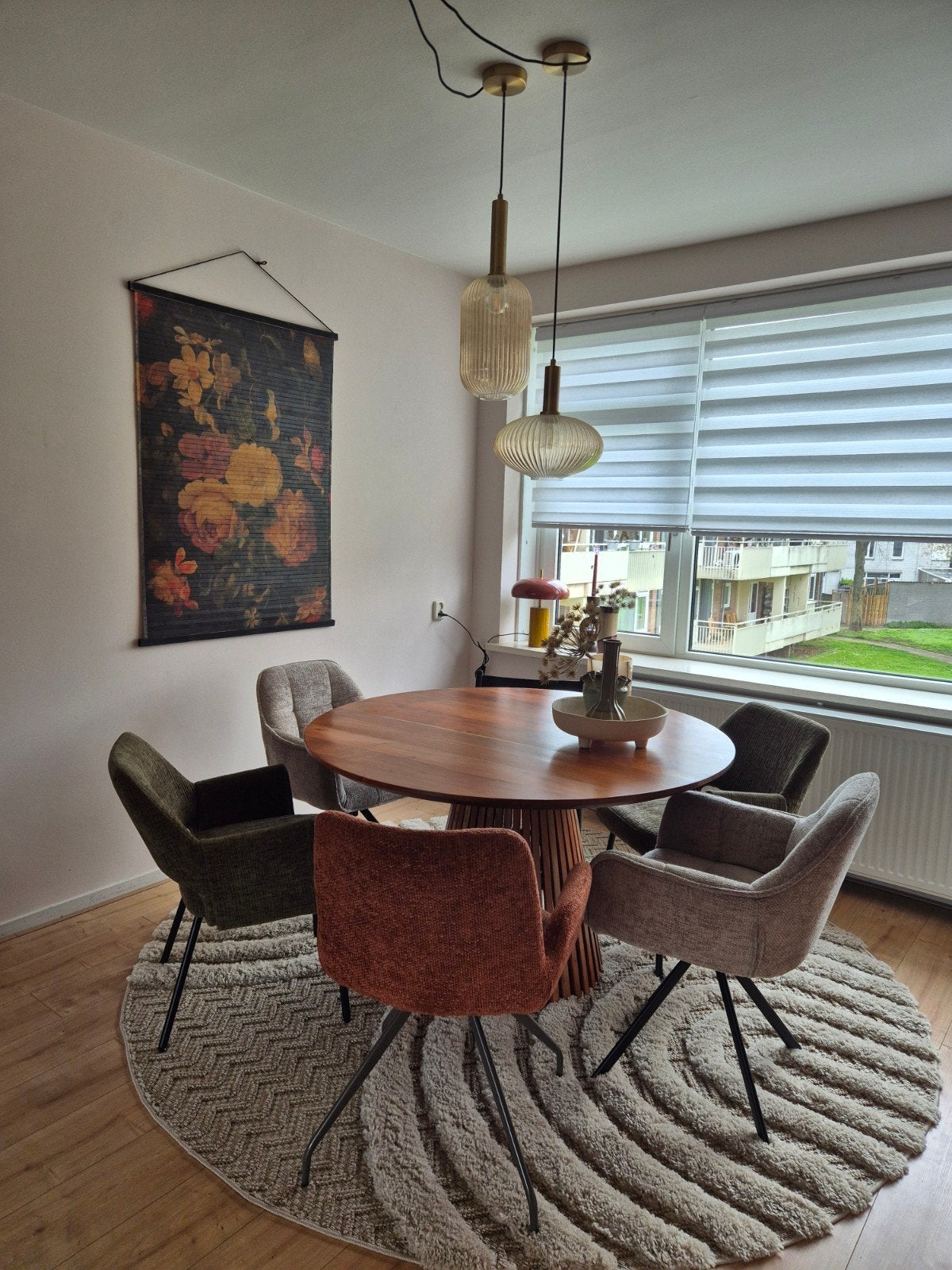 Mooie wanddecoratie met bloemenpatroon, Ophalen, Zo goed als nieuw