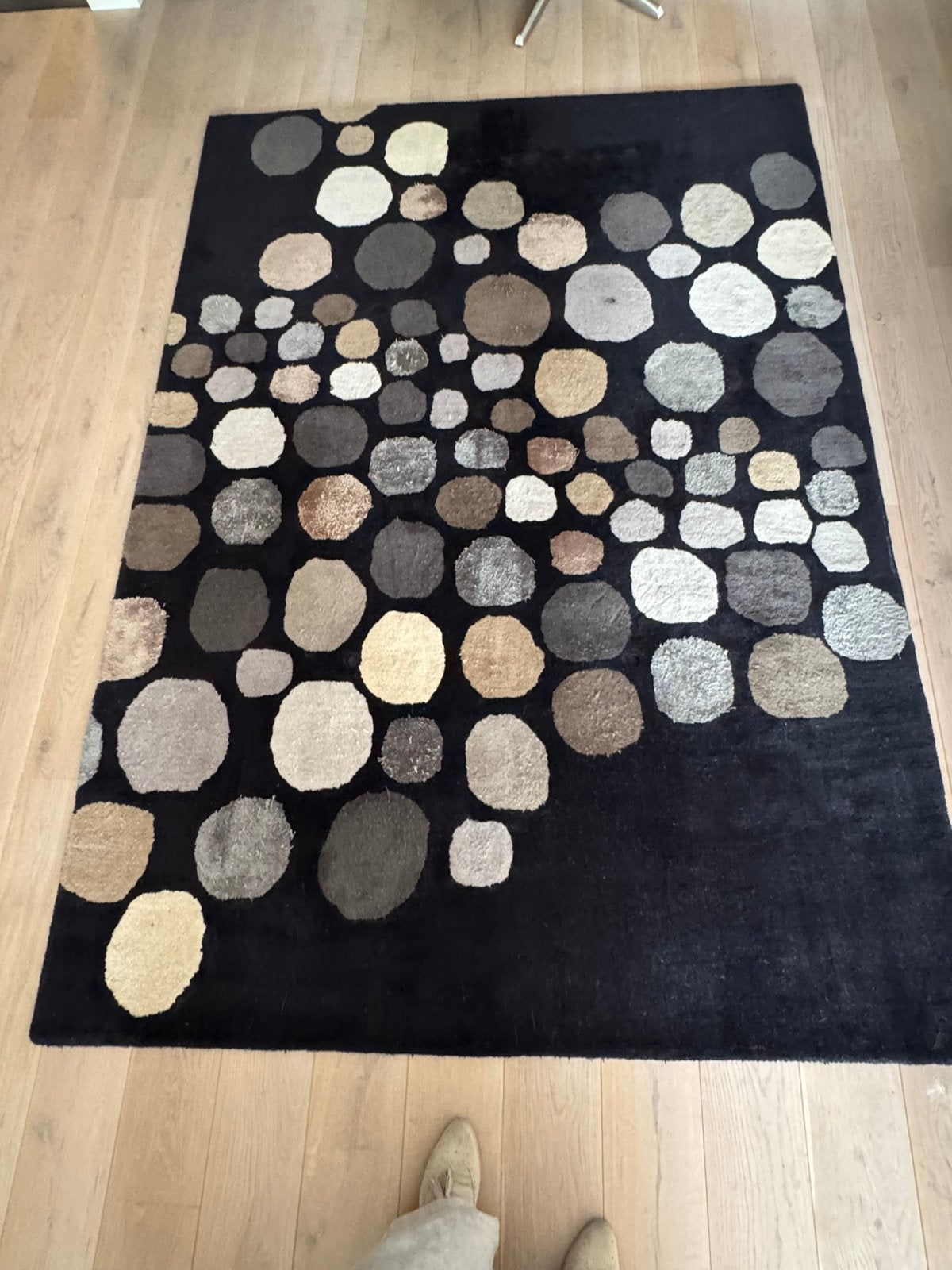 Vloerkleed Estella Carnaval, Ophalen, Gebruikt, Zwart, 150 tot 200 cm