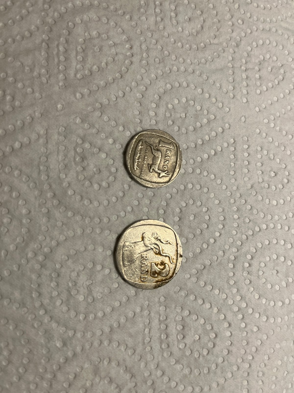 Zuid-Afrikaanse Rand munten - Set van 2, Postzegels en Munten, Ophalen of Verzenden, Zuid-Afrika, Setje