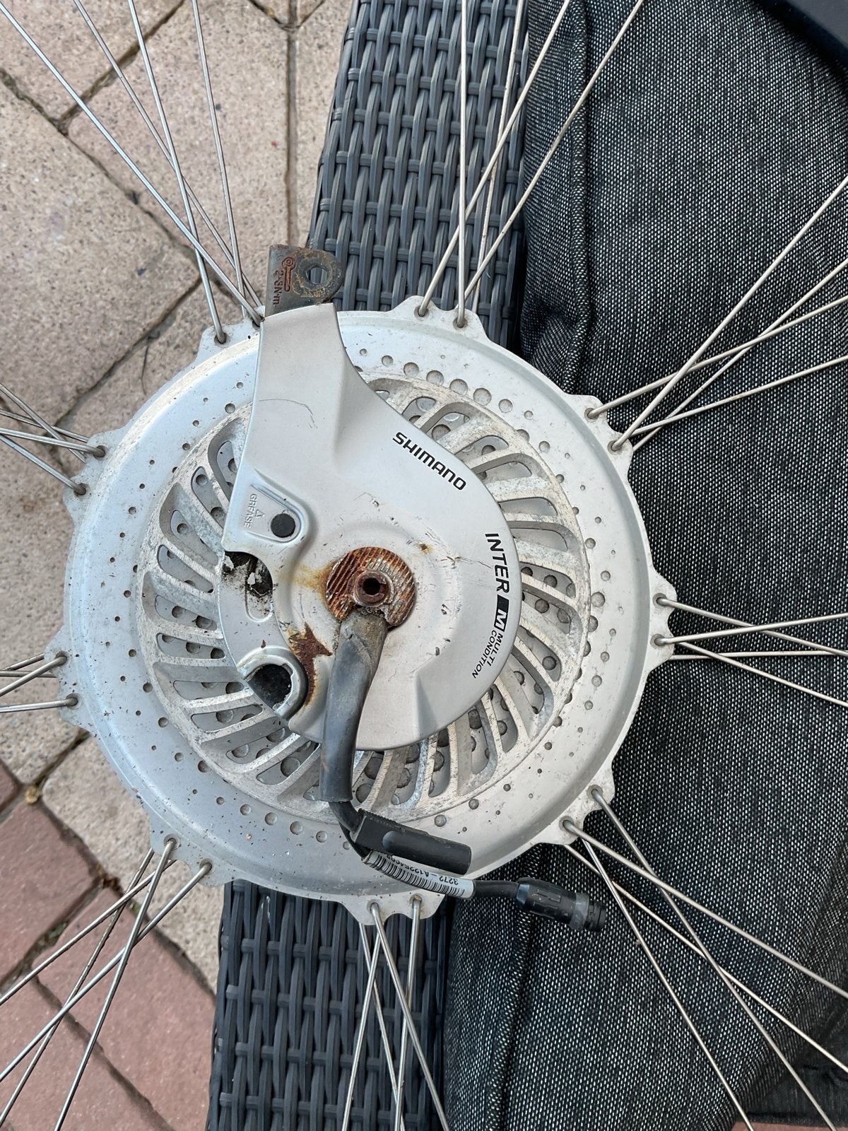 Gezocht : BionX achterwiel met rollerbrake, Gebruikt, Aluminium, Stadsfiets, Ophalen
