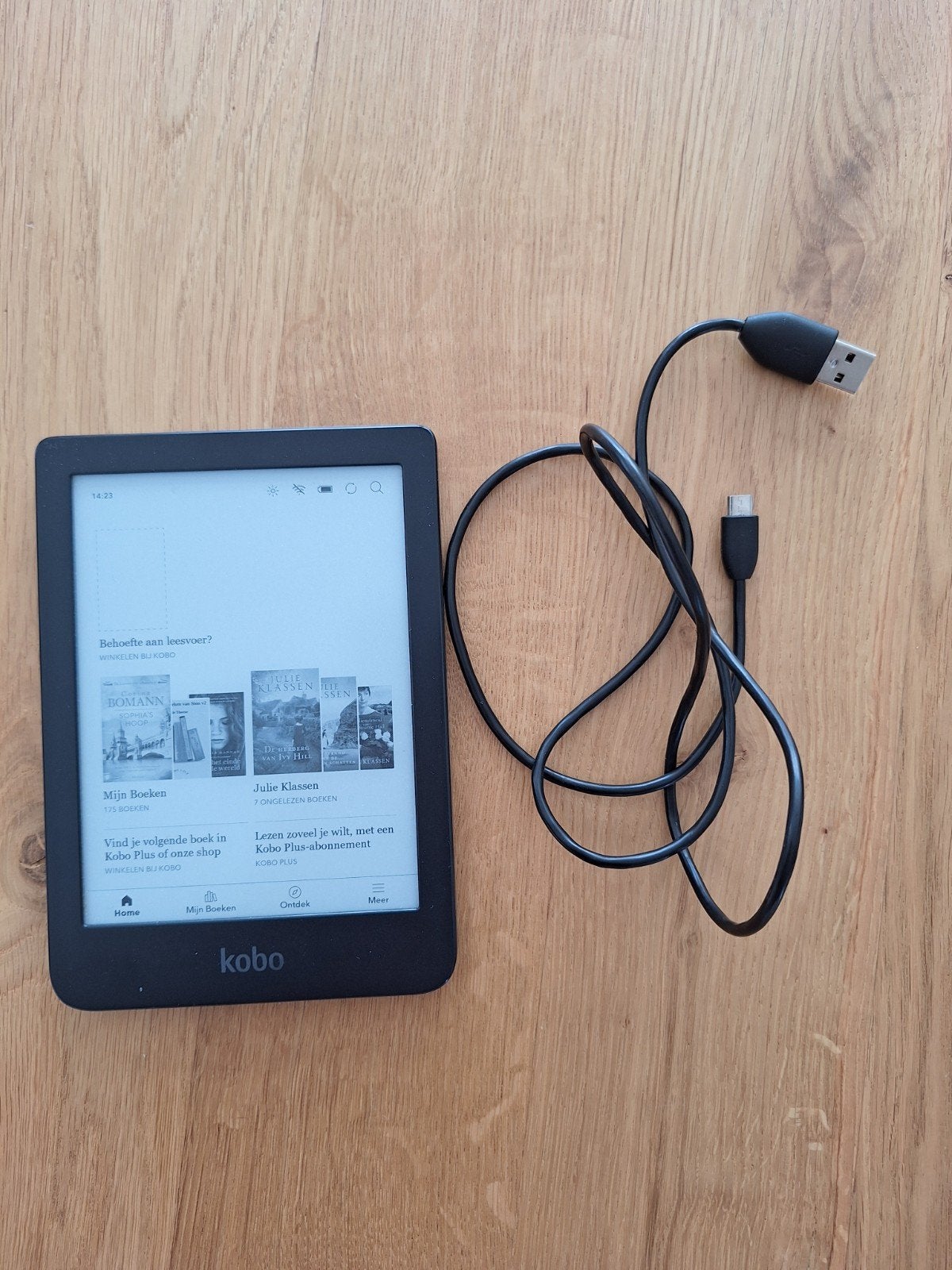 Kobo Clara HD e-reader met boeken, Gebruikt, 8 GB, 6 inch of minder, Kobo