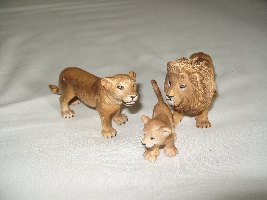 Schleich familie leeuw, dierfiguren, Verzenden, Gebruikt, Wild dier, Beeldje of Figuurtje