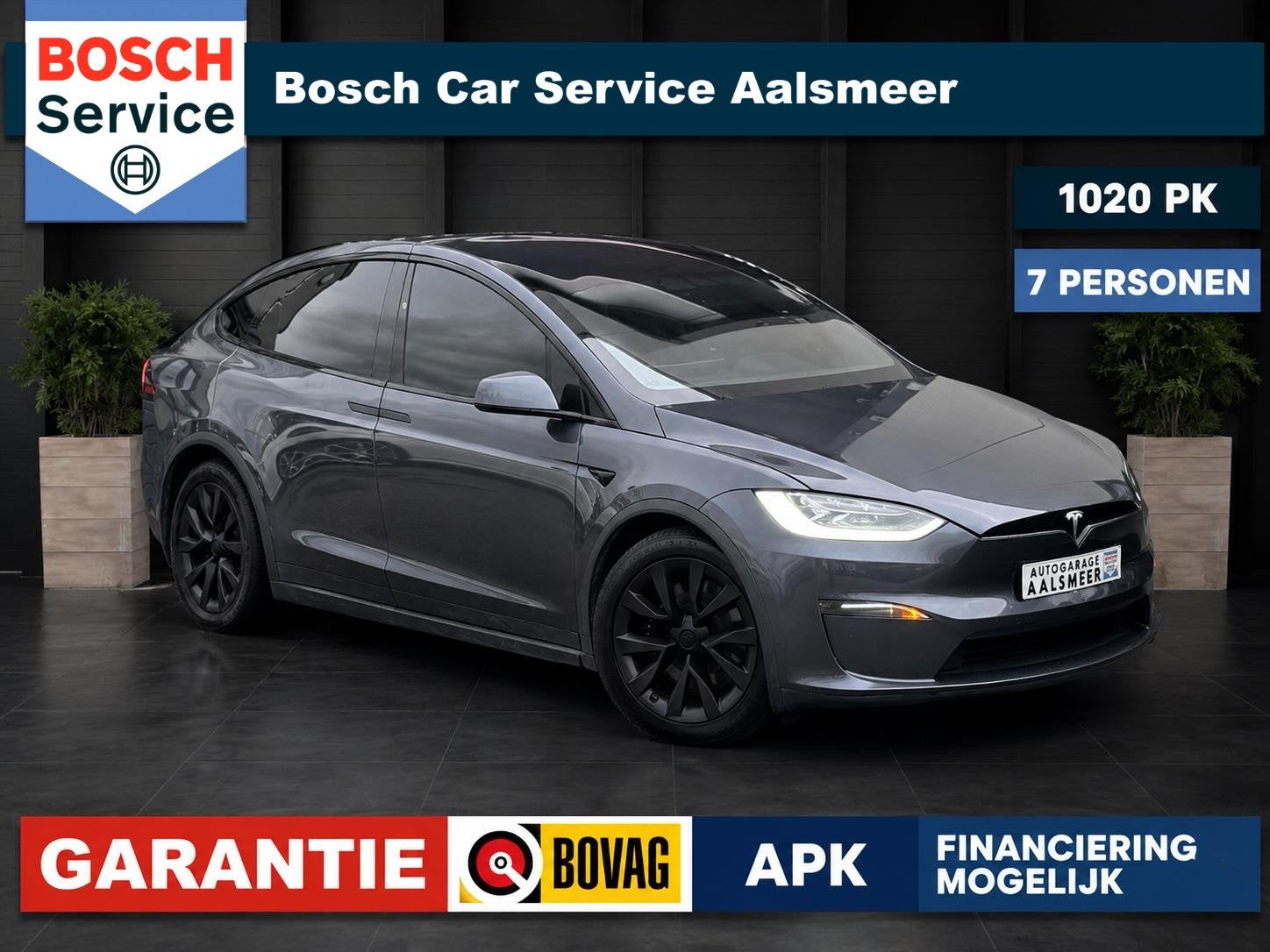 Tesla Model X Base AWD 7 personen 100 KWH / NAVI / FULL / IN, Auto's, Tesla, Automaat, Model X, 136 pk, Gebruikt