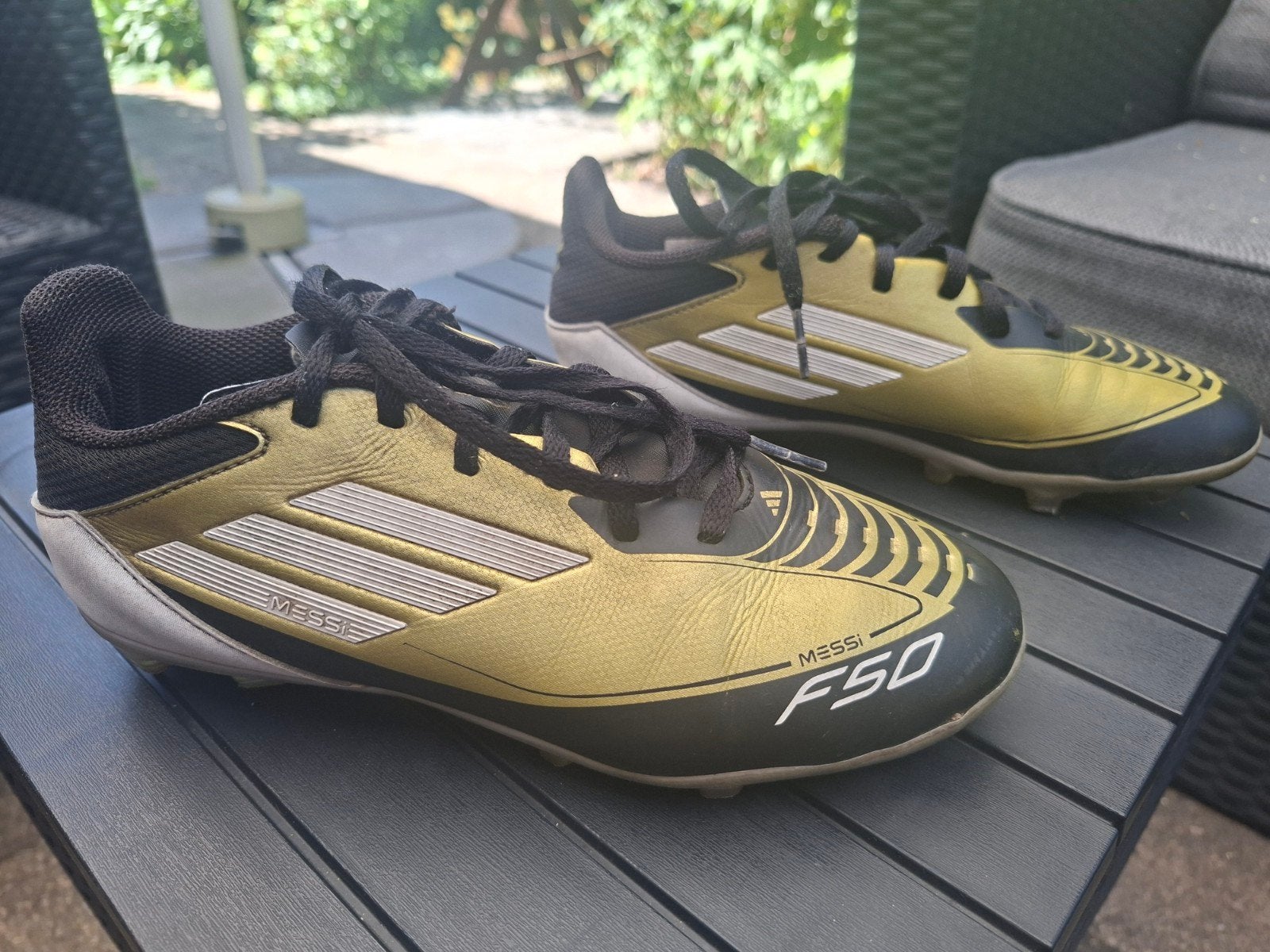 Adidas F50 messi gouden voetbalschoenen maat 36, Gebruikt, Maat XS of kleiner, Schoenen, Ophalen of Verzenden
