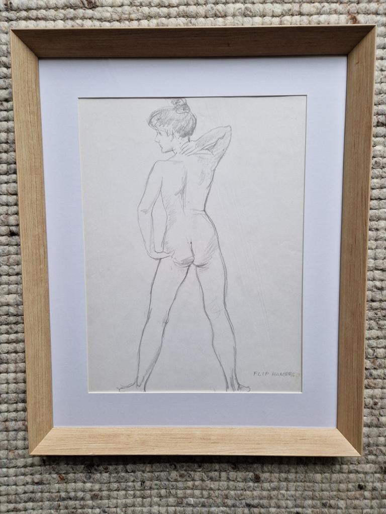 Schilderij tekening Flip Hamers! 43x 53 cm Origineel werk!, Ophalen of Verzenden