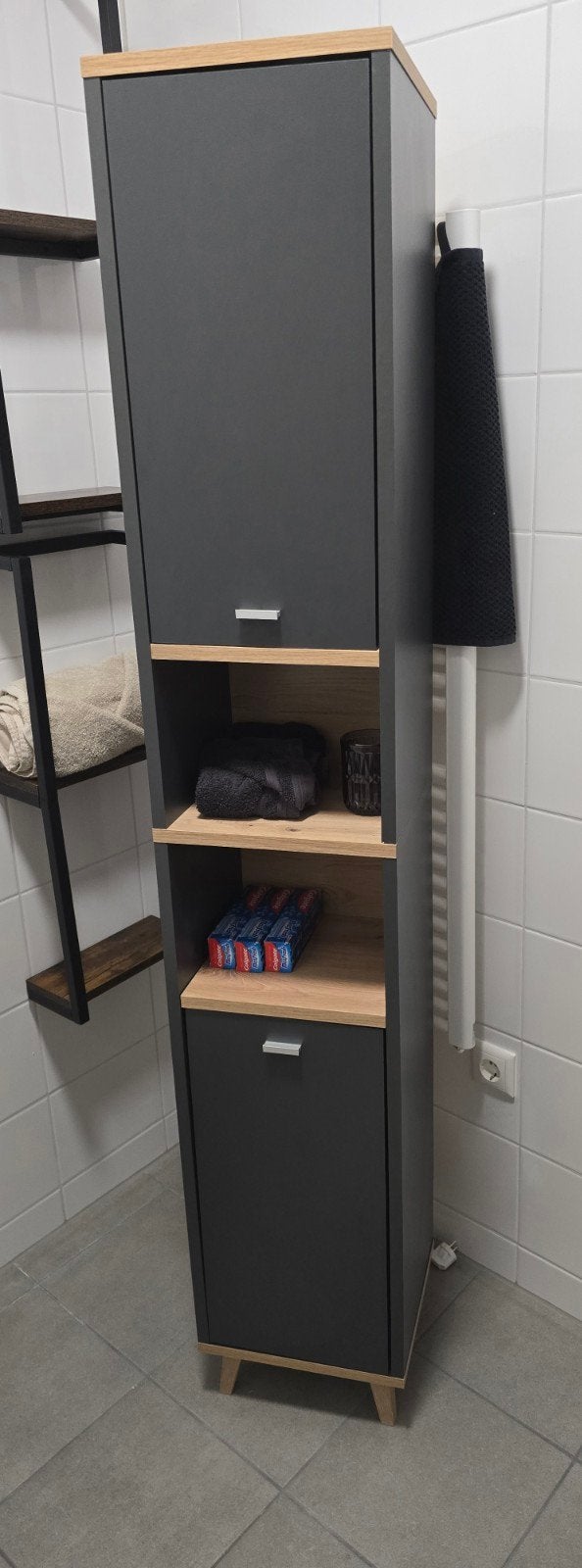 Hoge badkamerkast - nieuw, Huis en Inrichting, Badkamer | Badkamermeubels, Ophalen, (Half)hoge kast, Minder dan 50 cm, Zo goed als nieuw