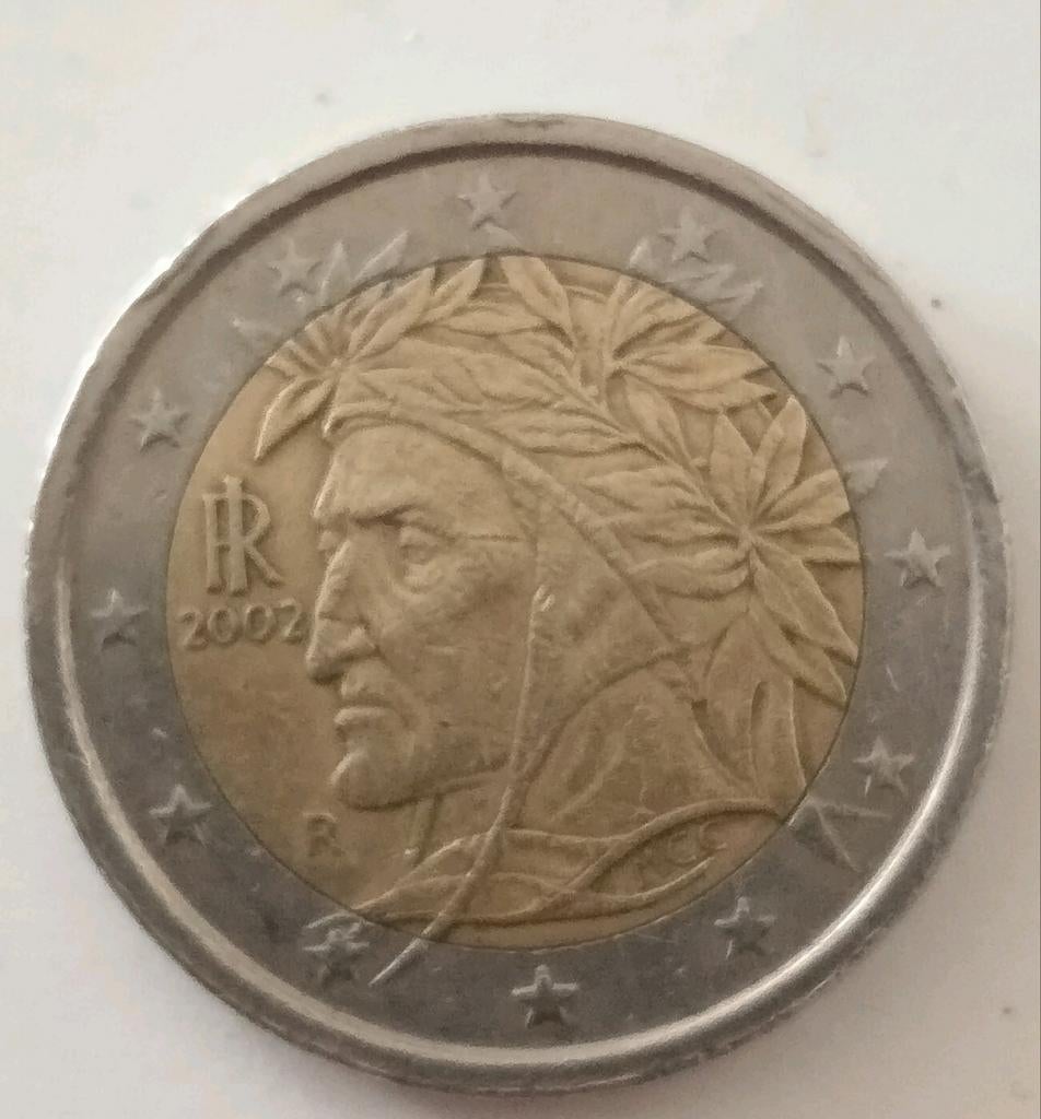 Dante €2 munt 2002 2 euro Italië, Postzegels en Munten, Munten | Europa | Euromunten, Ophalen of Verzenden, 2 euro