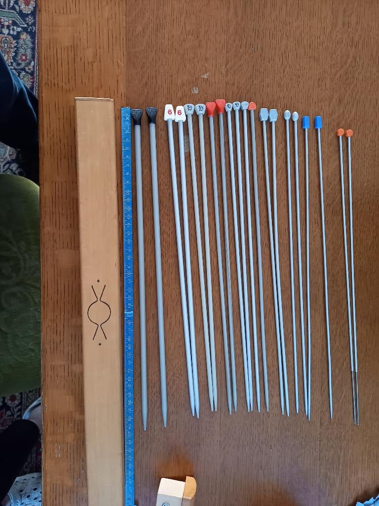 20 breipennen breinaalden met opbergkoker, Ophalen of Verzenden, Gebruikt, Breien, Overige typen