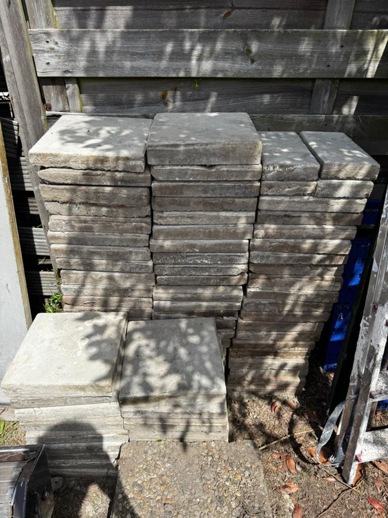 Stoep/ terras tegels GRATIS, Tuin en Terras, Tegels en Klinkers, Ophalen, Zo goed als nieuw, Beton, Terrastegels