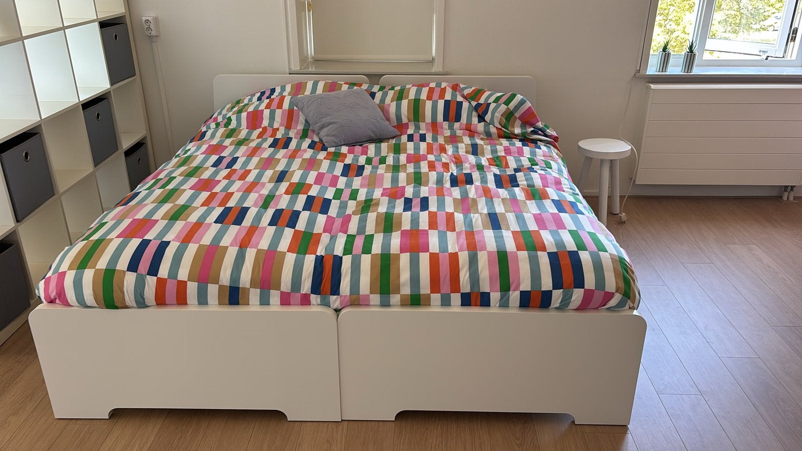 2 1-persoonsbedden IKEA nieuw, Ophalen, 90 cm, Eenpersoons, Wit