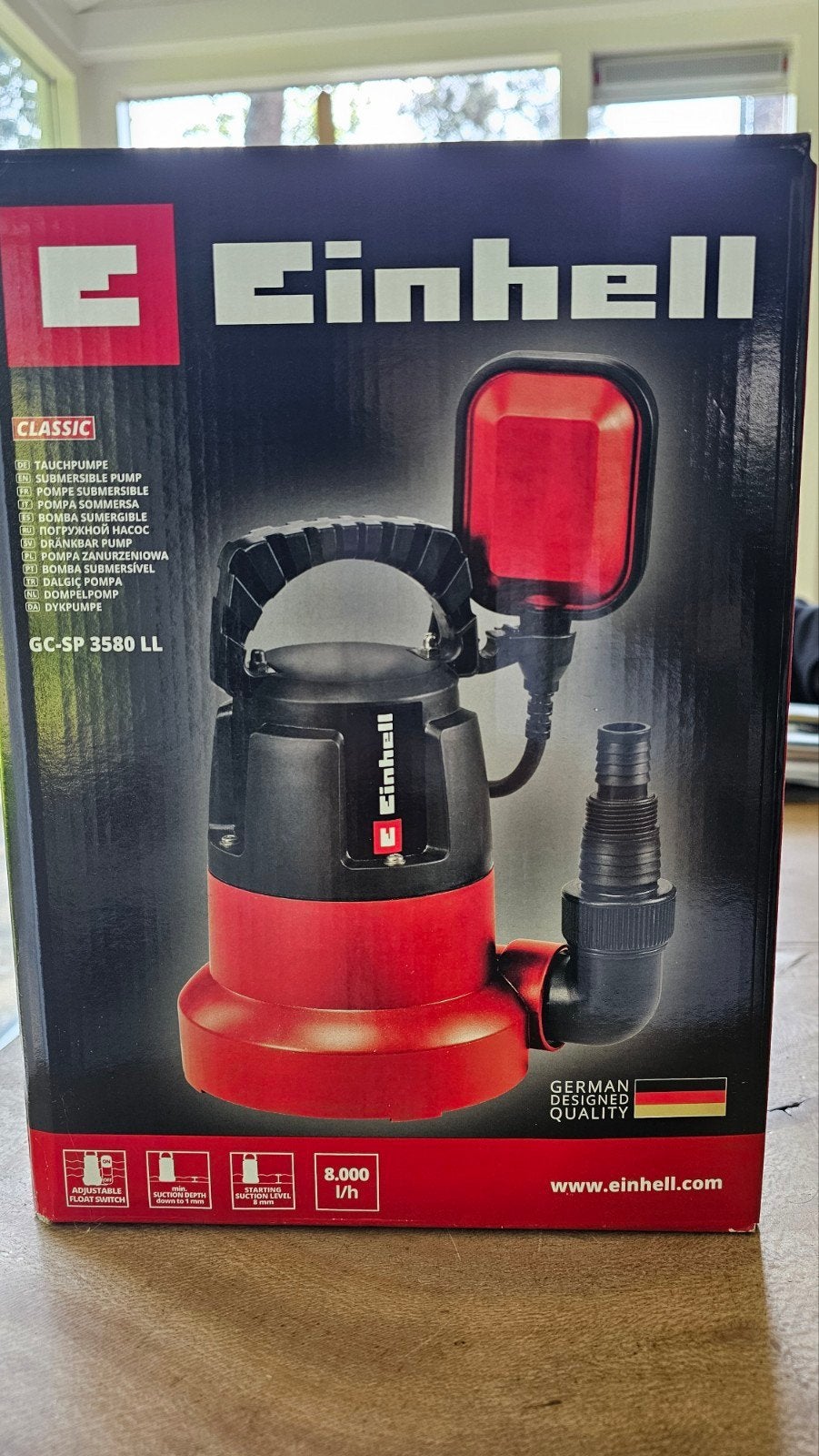 Einhell GC-SP 3580 LL Vlakzuig Dompelpomp 350W 8.000 L/u, Tuin en Terras, Waterpompen, Ophalen of Verzenden