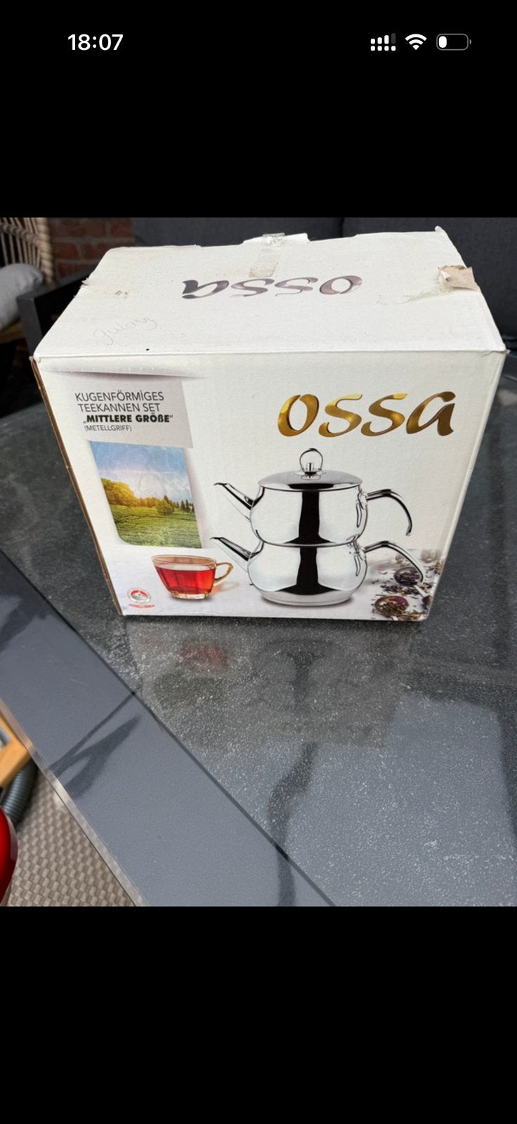 Nieuwe Turkse theepot in doos, Theepot/fluitketel, Ophalen of Verzenden, Metaal, Nieuw