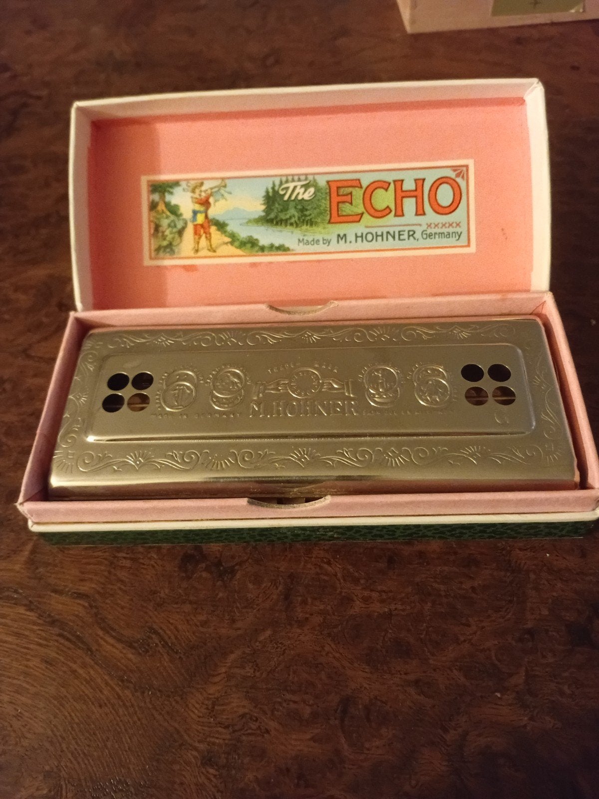 M. Hohner The Echo mondharmonica met originele doos, Ophalen, Gebruikt, Overige typen, Met koffer of doosje