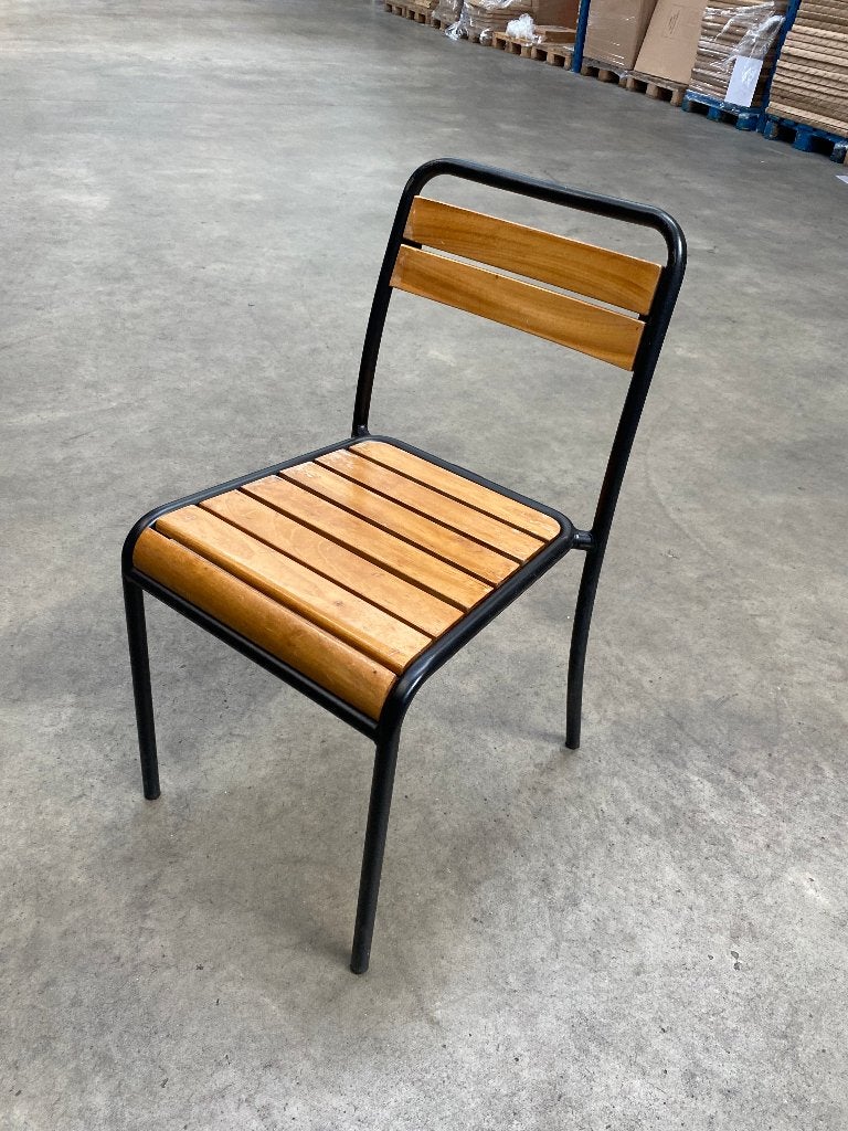 Terrasstoel Firenze wood SC Satelliet, Tuin en Terras, Ophalen of Verzenden, Gebruikt, Hout, Stapelbaar
