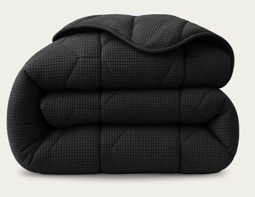 HappyBed dekbed 240x220 waffle black incl slopen, Huis en Inrichting, Ophalen of Verzenden, Deken of Dekbed, Overige merken, Onbekend