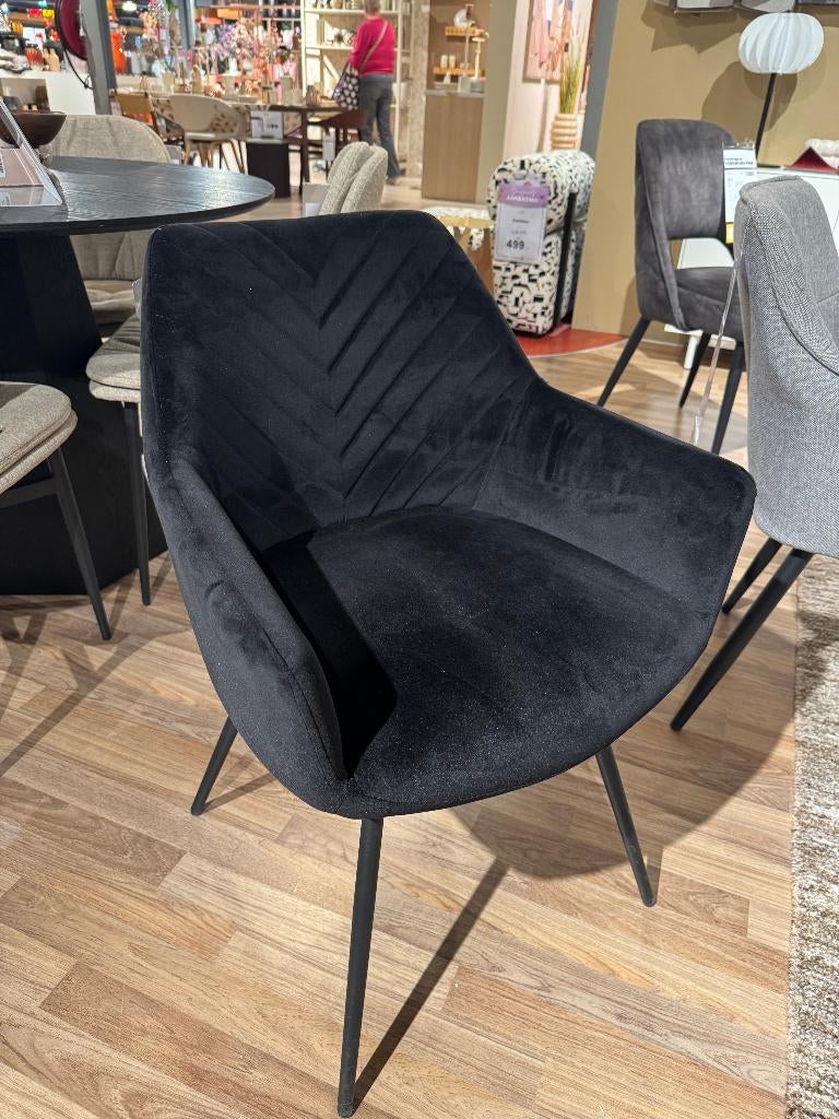 Te koop: Riverdale stoelen set van 2, Zwart, Nieuw, Ophalen of Verzenden, Stof