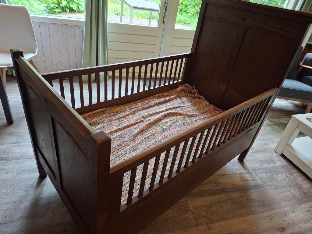 Antiek kinderbed, Ophalen, Gebruikt, 140 tot 160 cm, 70 tot 85 cm