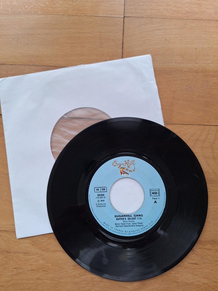 Sugarhill Gang - Rapper's Delight (7 inch vinyl single), Gebruikt, 7 inch, Single, Ophalen of Verzenden