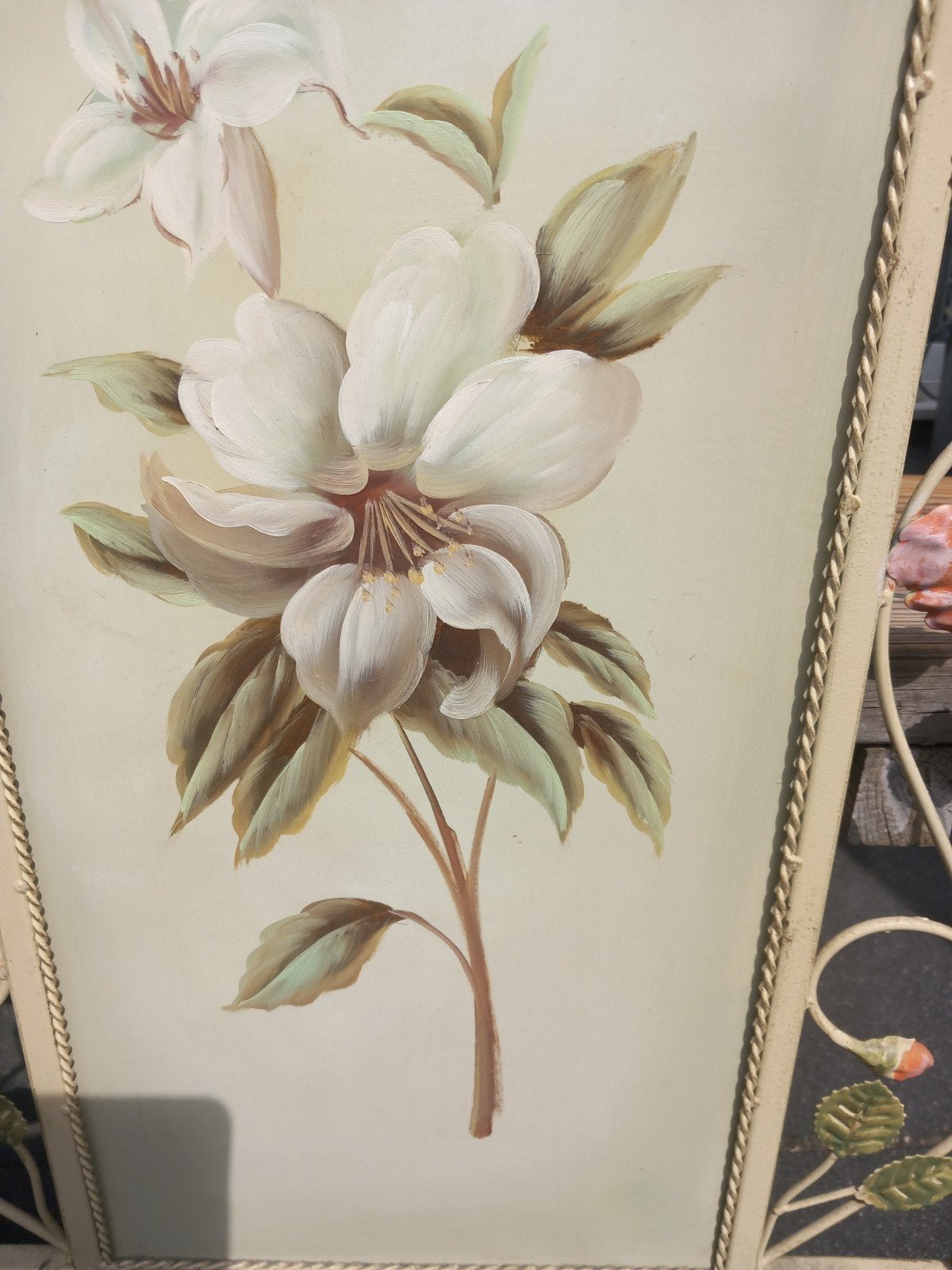 Decoratief kamerscherm met bloemen, 6 panelen, Huis en Inrichting, Overige Huis en Inrichting, Ophalen, Zo goed als nieuw