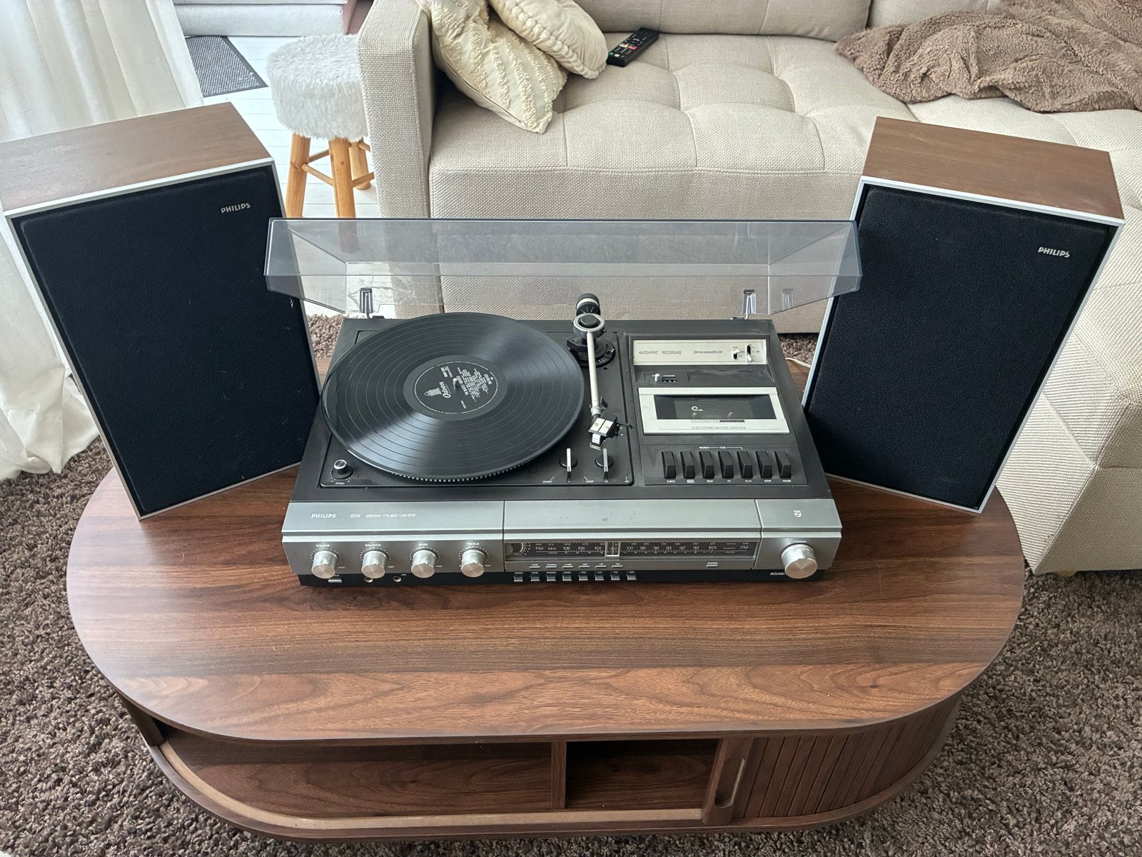 Sound Module Platenspeler met Philips Boxen, Ophalen of Verzenden, Gebruikt, Platenspeler, Overige merken