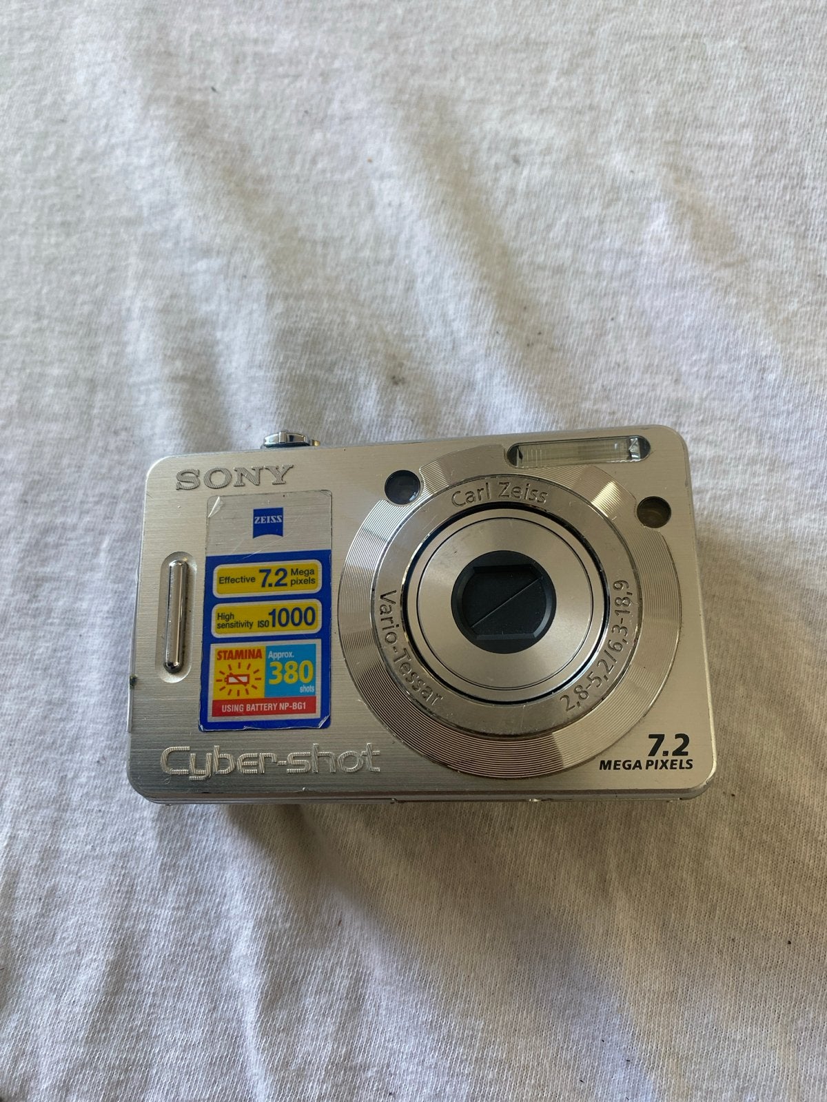 Sony Cyber-shot DSC-W55 Compactcamera - 7.2 Megapixels, Ingebouwde flitser, Gebruikt, Ophalen of Verzenden, Compactcamera