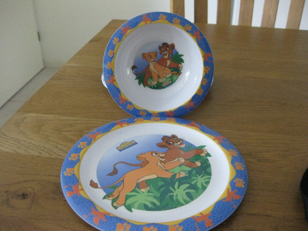 Lion King Simba,s pride  Schaaltje en bordje, Ophalen of Verzenden, Zo goed als nieuw