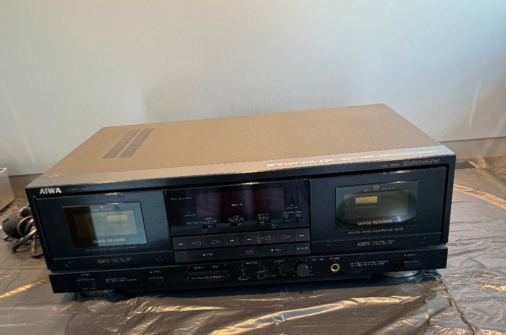 AIWA stereo cassettedeck AD-WX888, met originele handleiding, Audio, Tv en Foto, Cassettedecks, Ophalen, Dubbel, Overige merken