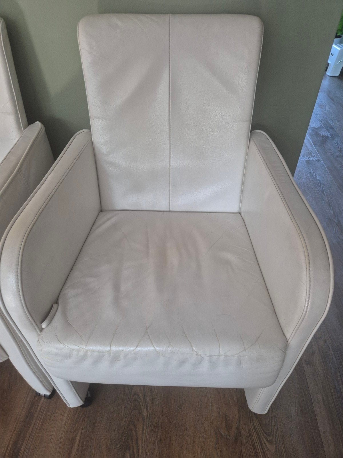 Leren stoel / fauteuille, Ophalen, Gebruikt, 75 tot 100 cm, 50 tot 75 cm