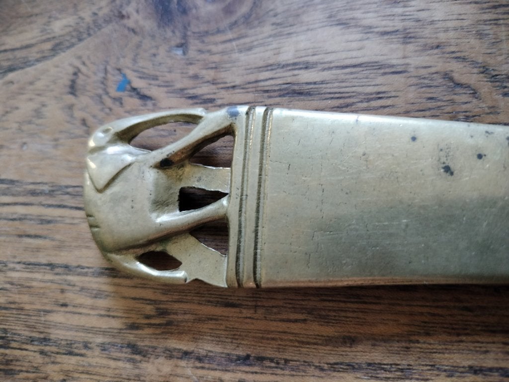 Vintage geel koperen briefopener Olifant, Antiek en Kunst, Ophalen, Koper