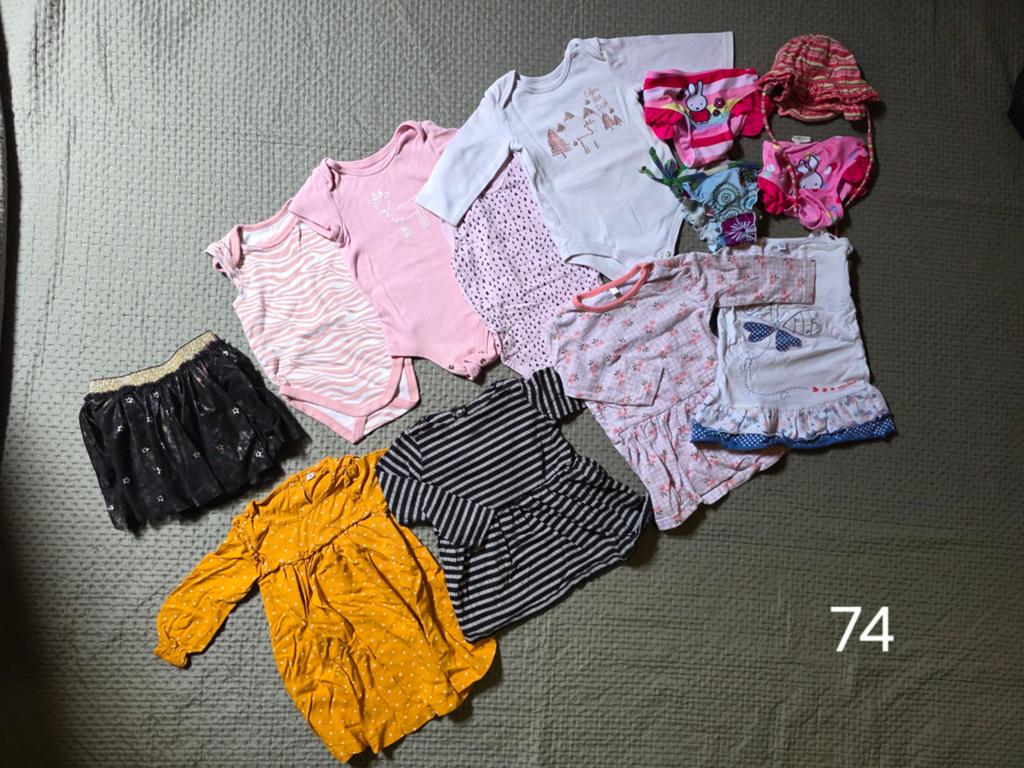 Groot pakket meisjeskleding maat 74, schoon en heel, Kinderen en Baby's, Babykleding | Maat 80, Ophalen of Verzenden, Gebruikt