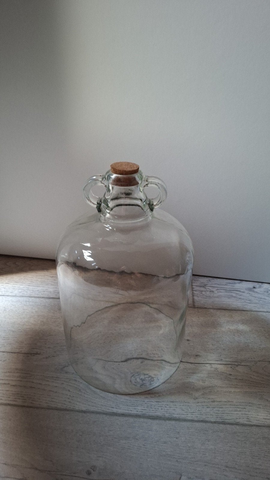 Grote glazen stolp met kurk, Glas, Ophalen