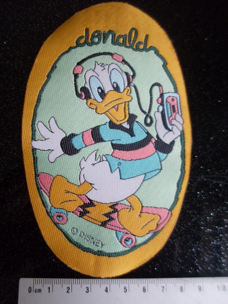 patch opnaai embleem donald duck walkman skateboard skating, Verzamelen, Disney, Verzenden, Overige figuren, Zo goed als nieuw