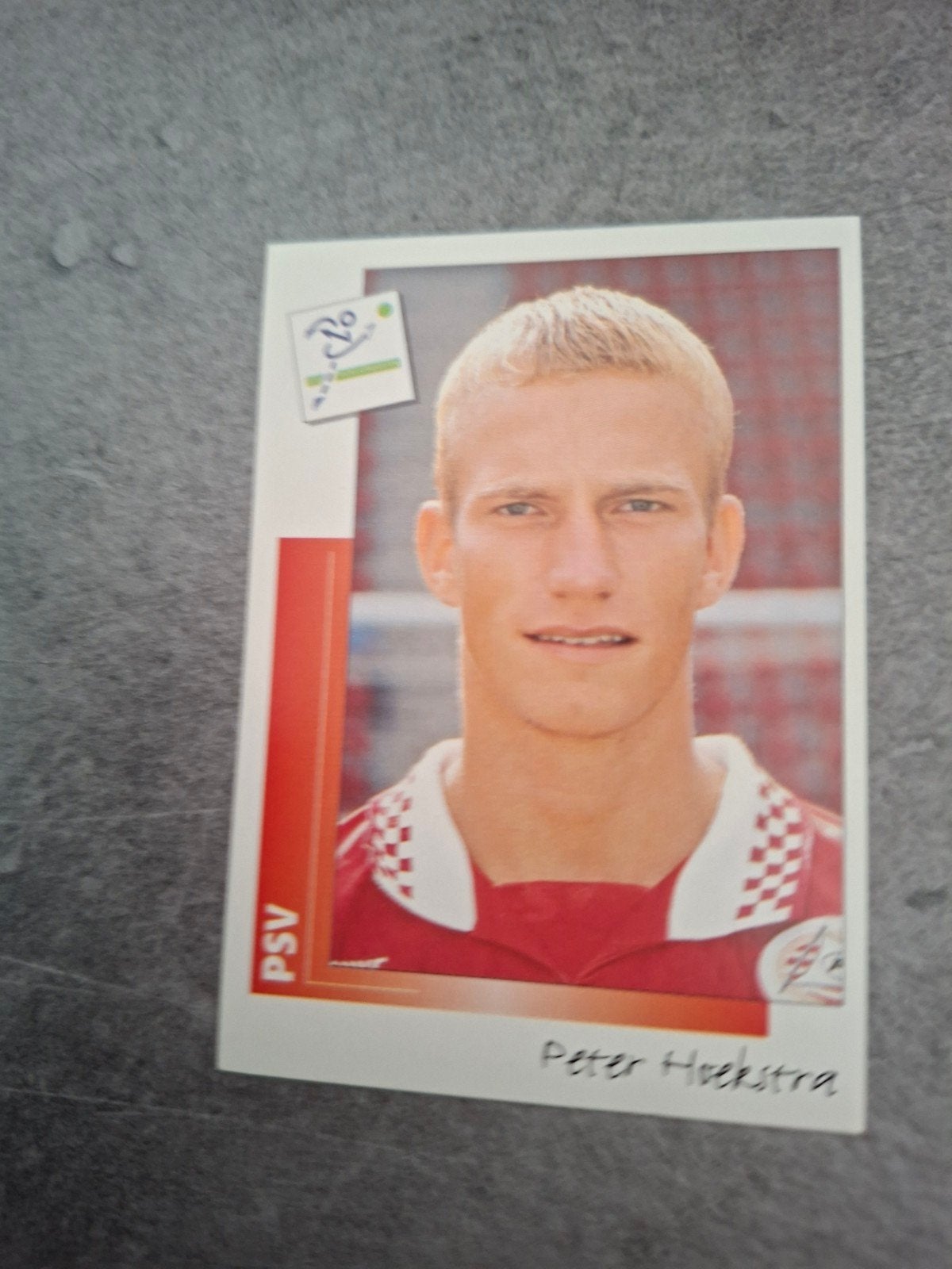 Panini sticker Voetbal 96. Peter Hoekstra PSV Eindhoven, Ophalen of Verzenden, Zo goed als nieuw, Sticker