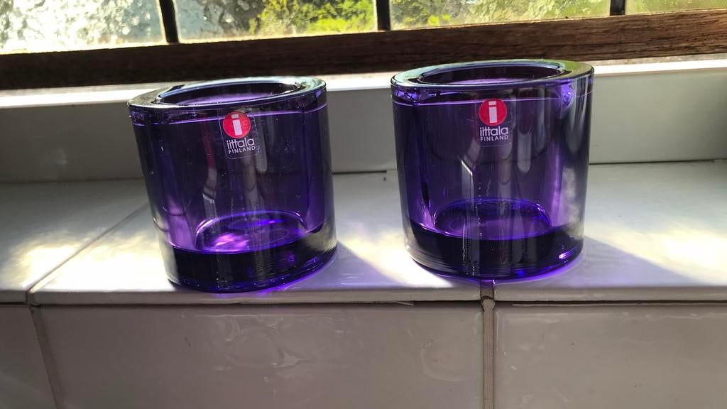 Iittala waxinelichthouders set 2 st., Huis en Inrichting, Woonaccessoires | Kandelaars en Kaarsen, Ophalen, Nieuw, Overige materialen