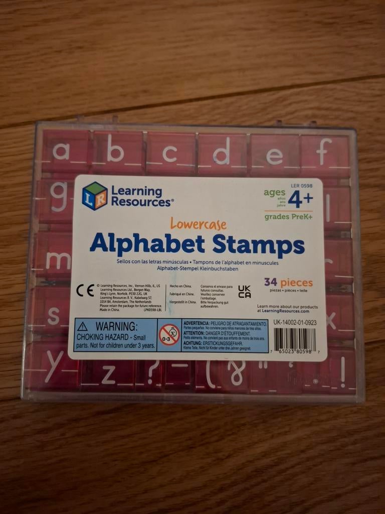 Alfabet stempels kleine letters. Learning resources, Kinderen en Baby's, Speelgoed | Educatief en Creatief, Ophalen of Verzenden