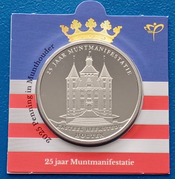 Nederland Penning 2025 25 jr Muntmanifestatie in munthouder, Verzenden, Overige materialen, Nederland
