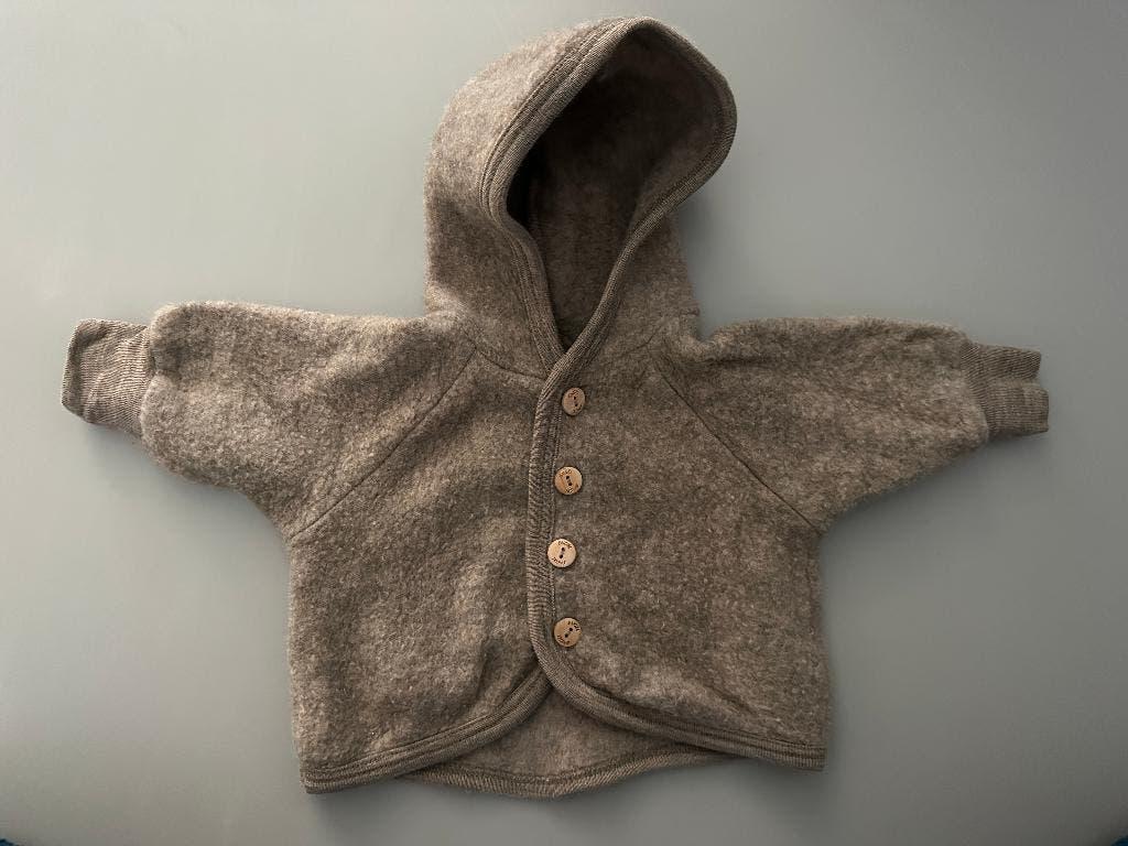 Engel Natur wol-fleece jas maat 50/56 | walnoot | nieuwstaat, Jongetje of Meisje, Engel, Ophalen of Verzenden, Zo goed als nieuw